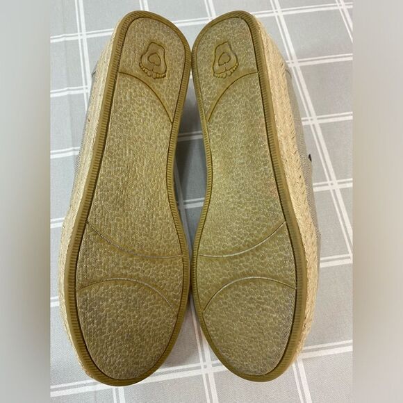 Skechers Womens Bobs Highlights High Jinx Taupe Canvas Rope Wedge Slip On Size 9 - Picture 7 of 11